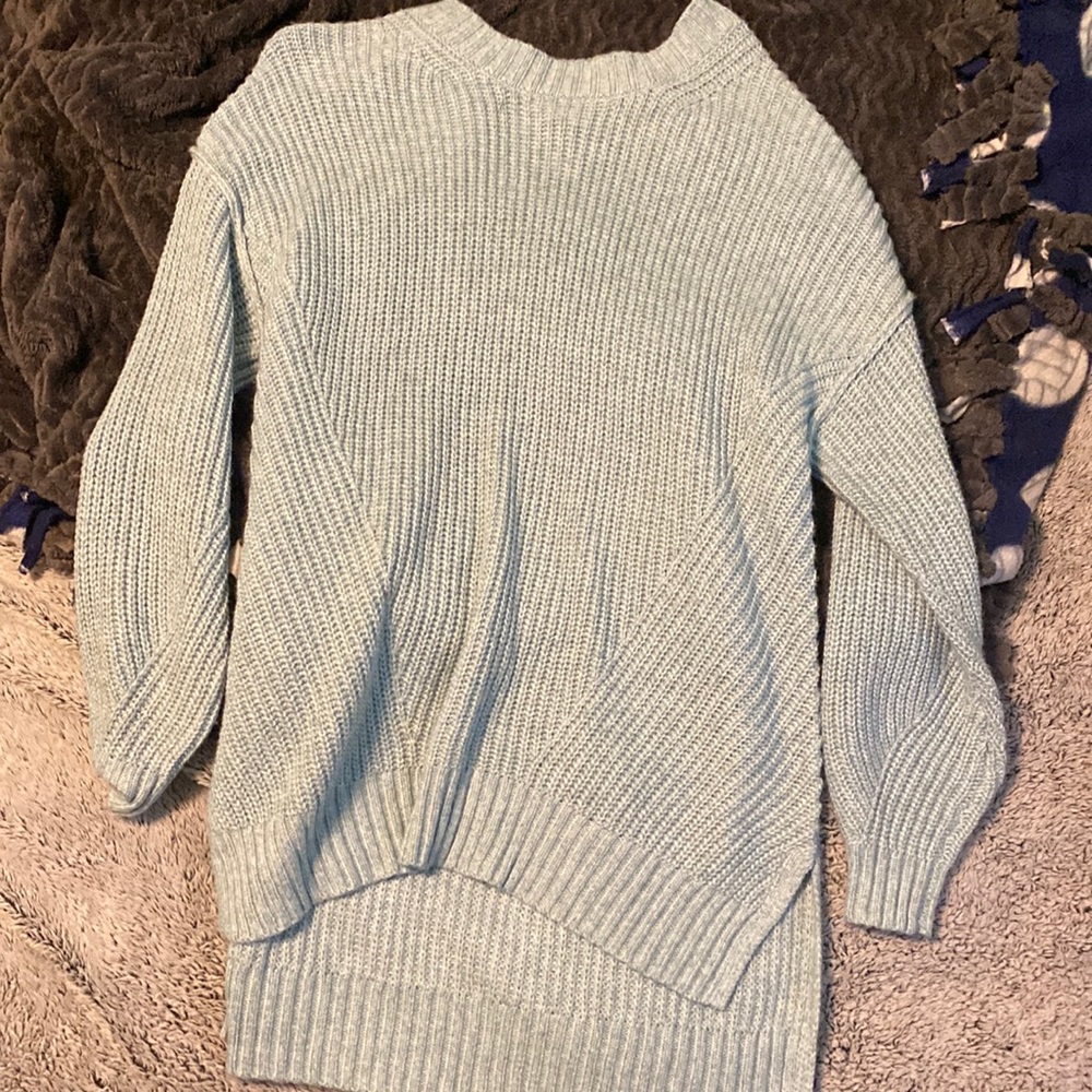 blue sweater